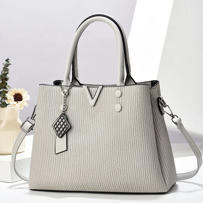 

Vintage Large Capatity Tote Shoulder Bags Fashion Top-Handle Bags High Quality Pu Leather Bags Casual Letter Design Handbags