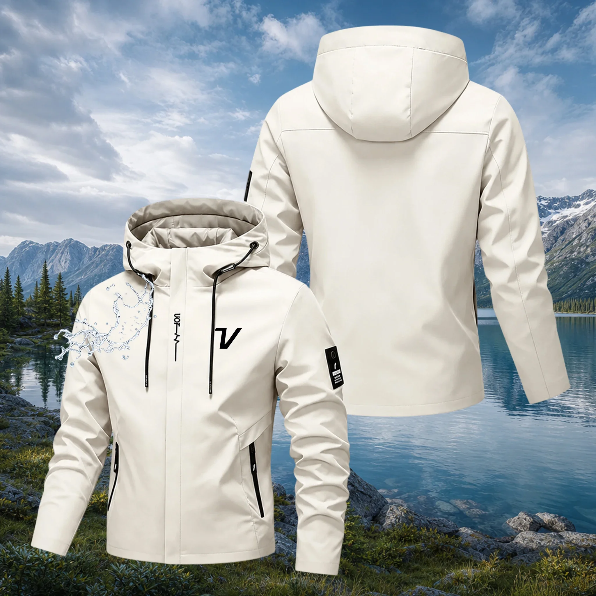 Men's casual hooded jacket, suitable for outdoor activities, cycling, travel, and leisure - stylish sports jacket