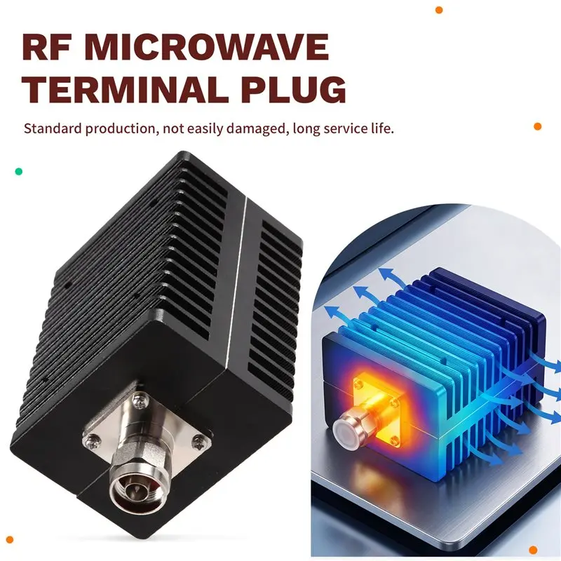 JHD DC-3GHZ 100W N Type Male/Female Coaxial Load 50Ohm Attenuator RF Microwave Terminal Plug 1/2 Connector High Power A