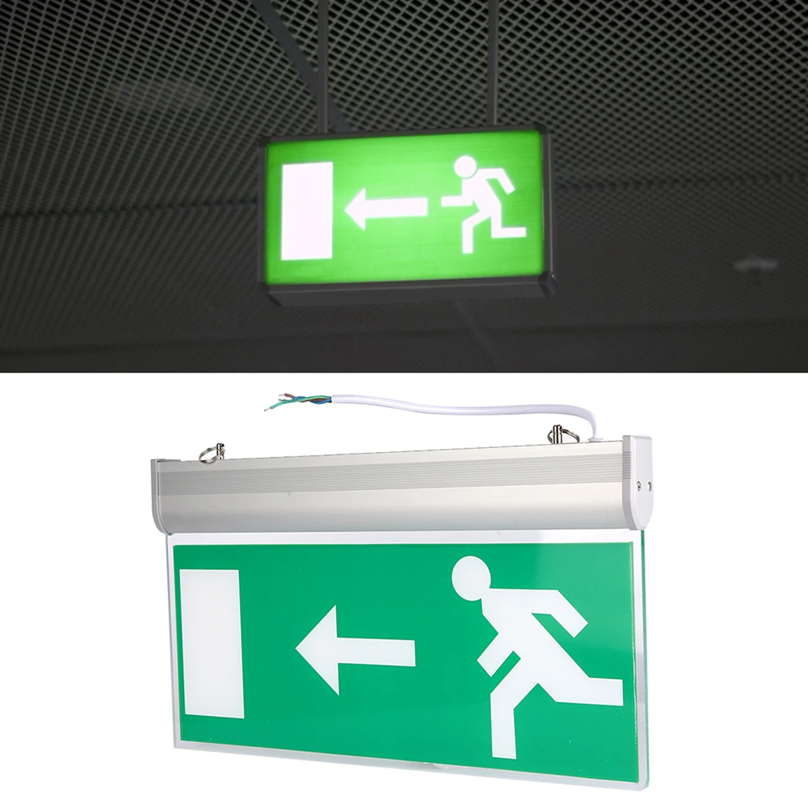 ZK40 110‑240V Acrylic LED Emergency Sign Lamp Left Right Evacuation Indicator Light