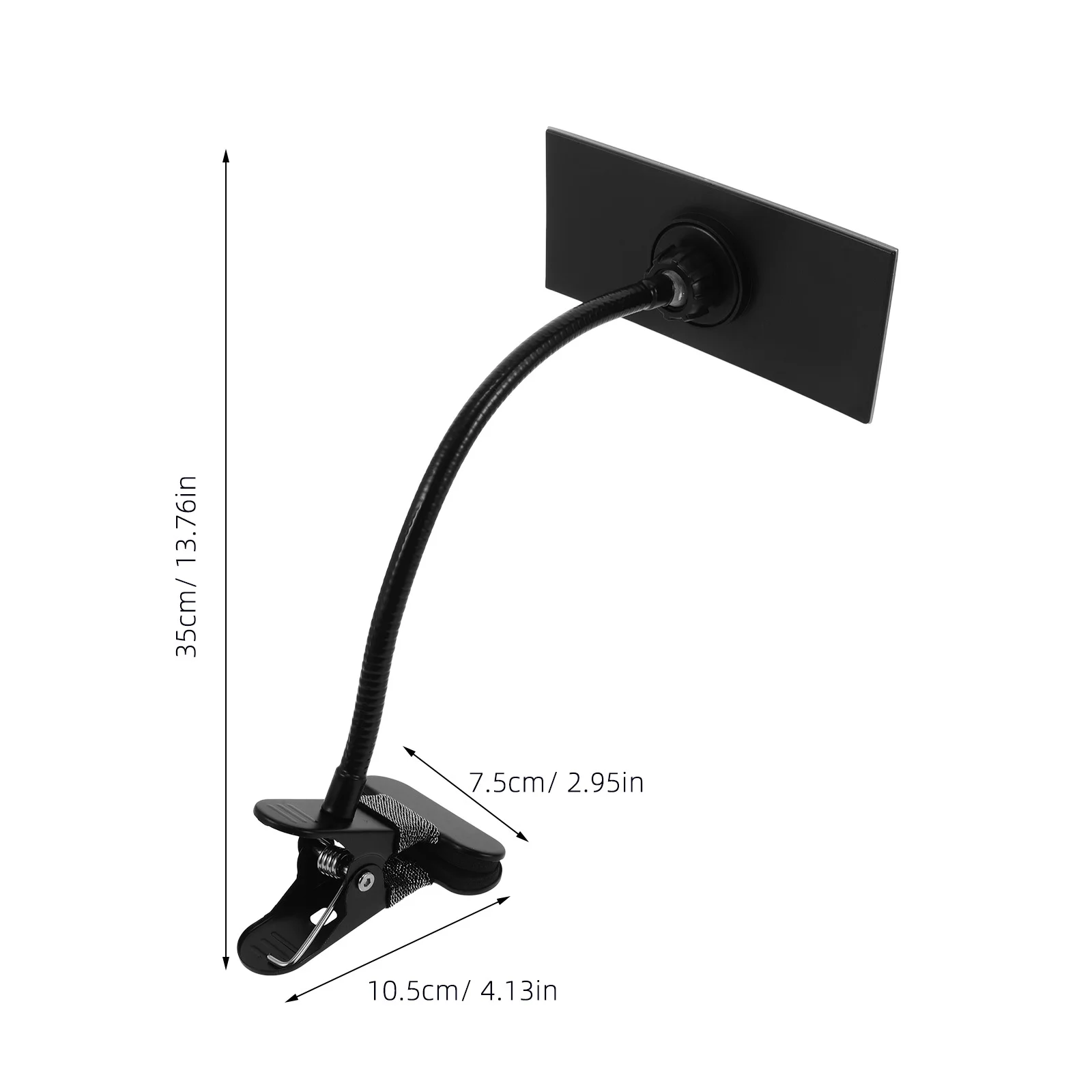 Clip on Security Mirror Black Convex Desk Cubicle Mirror Computer Monitor to See Behind You Personal Safety Rear View Monitor