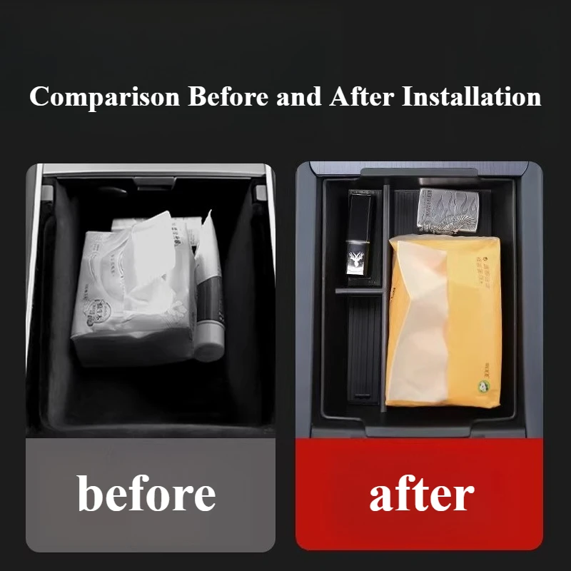 For Hyundai Sonata DN9 2024 Automotive Interior Products Modified Accessories Central Control Storage Armrest Box Storage Box