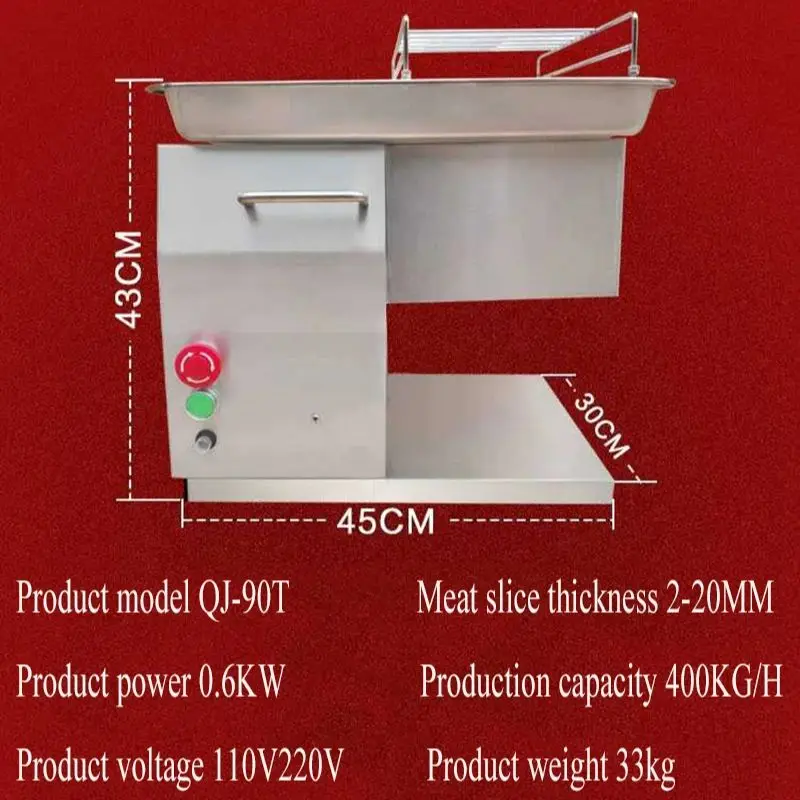Electric Meat Strip Machine Stainless Steel Commercial Fresh Meat Slicer