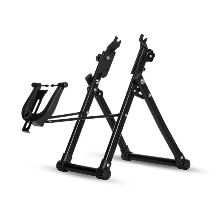 Folding mountain wheel set calibration and adjustment platform bicycle tool repair and maintenance rack