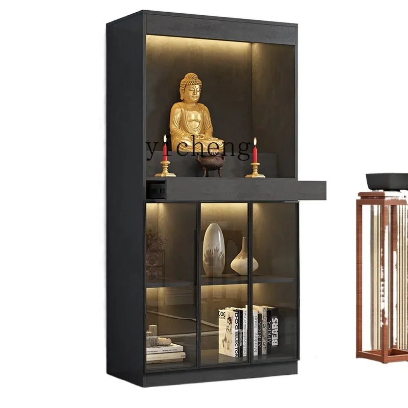 YY Buddha Niche Clothes Closet Household Minimalist Altar Altar Statue Cabinet Buddha Cabinet