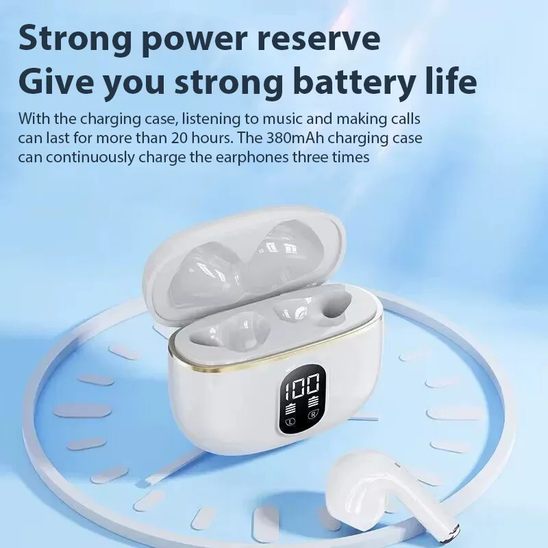 سماعة أذن لاسلكية HIFI صوت ستيريو بلوتوث 5.3 سماعات عرض الطاقة سماعات أذن للحد من الضوضاء لسماعات iPhone وسامسونج