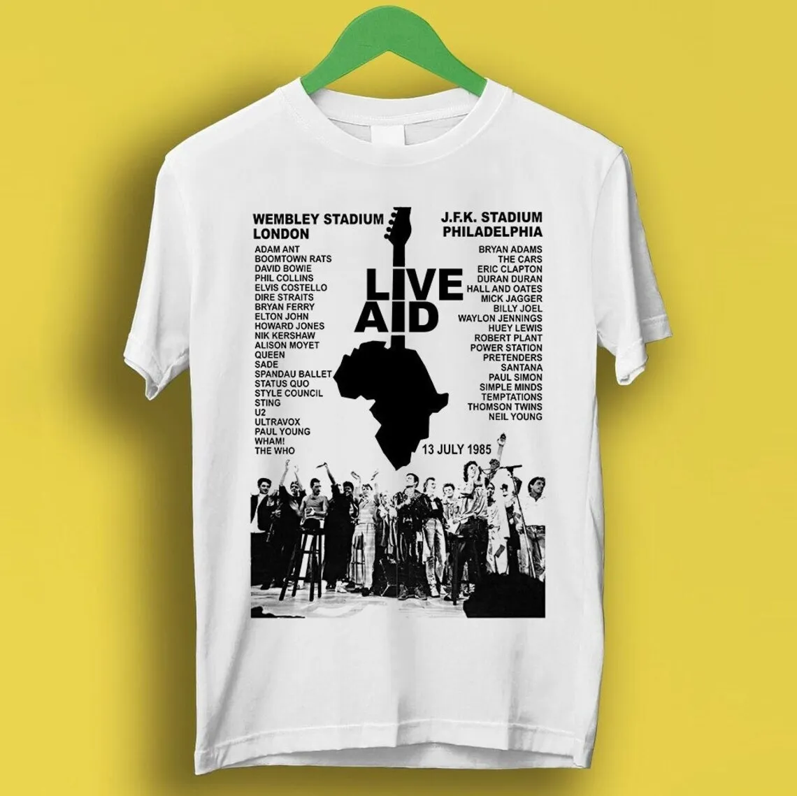 Live Aid Concert Music Gig Event Live 1985 Wembley 80s Gift Tee T Shirt P1685
