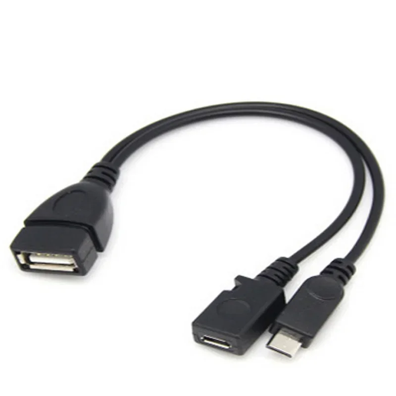 OTG 마이크로 USB 호스트 전원 Y 분배기 USB 어댑터-마이크로 5 핀 수 암 케이블 어댑터, 2 in 1