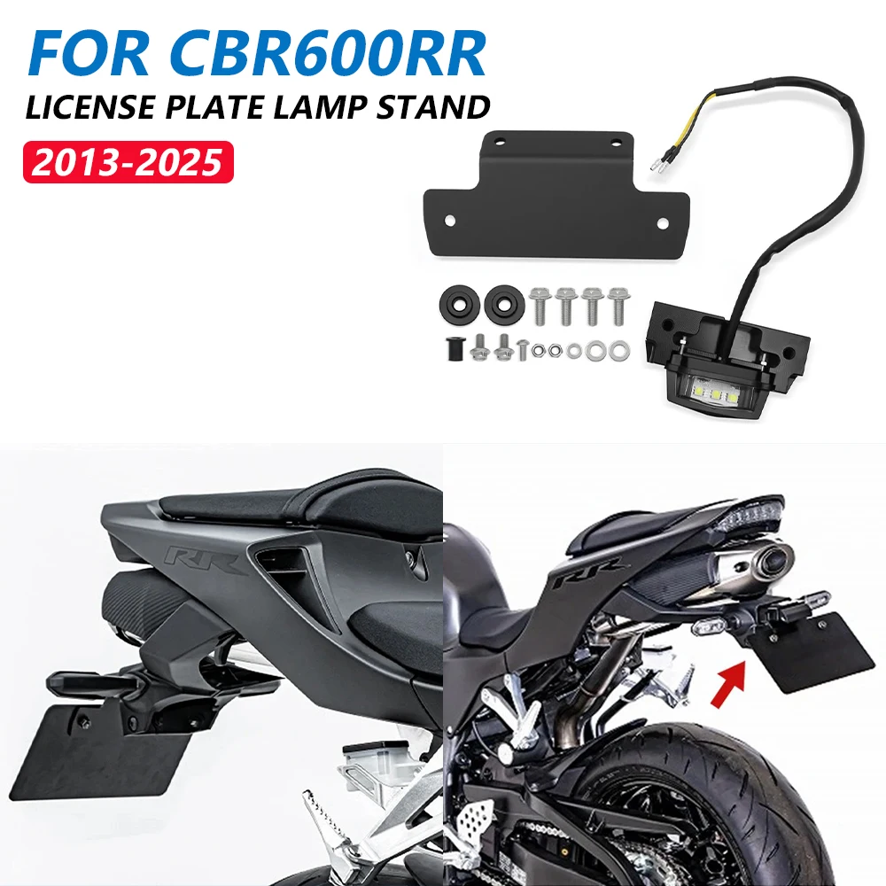 

For Honda CBR600RR 2024 2025 Tail Tidy Kit License Plate Bracket With LED Light CBR 600 RR CBR 600RR 2013-2023 Rear Frame Stay