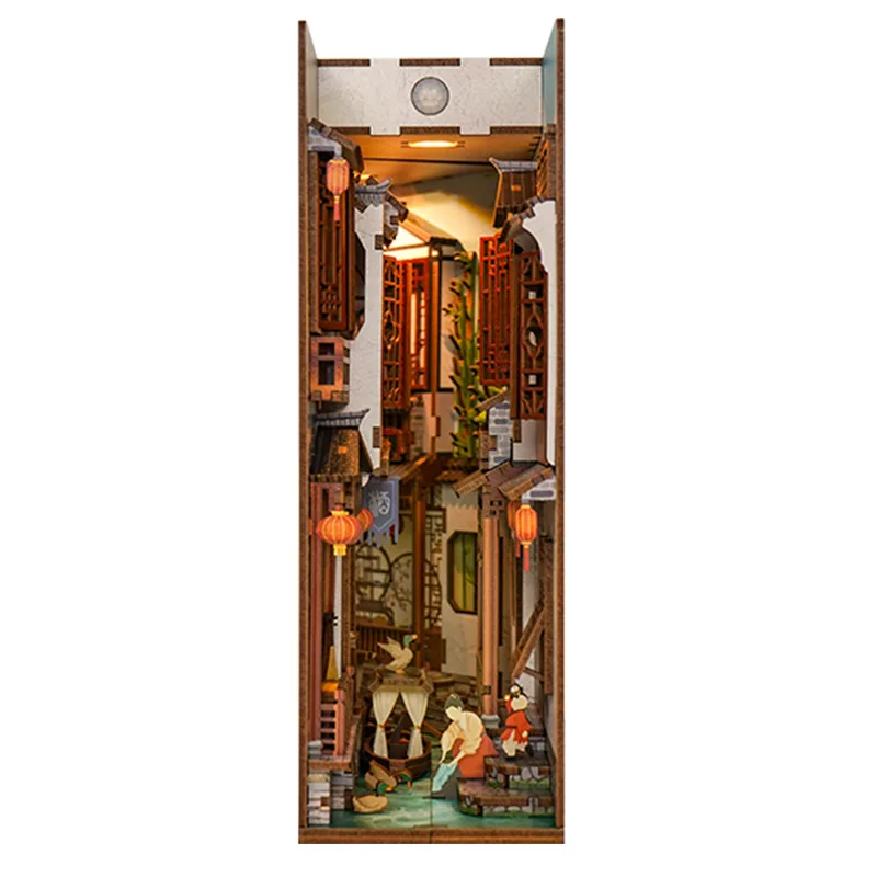 

Induction bookend wooden 3d three-dimensional puzzle retro architectural model gift merchandise