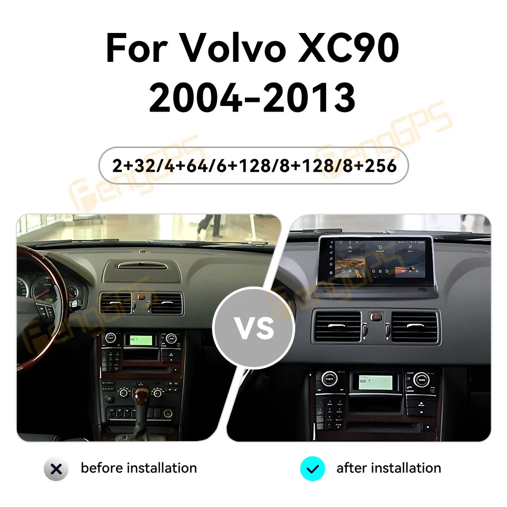 

8.8 Inch Android 13 CarPlay Car Radio For Volvo XC90 2004-2013 Touch Screen Multimedia Player GPS Navigation Head Unit DSP BT