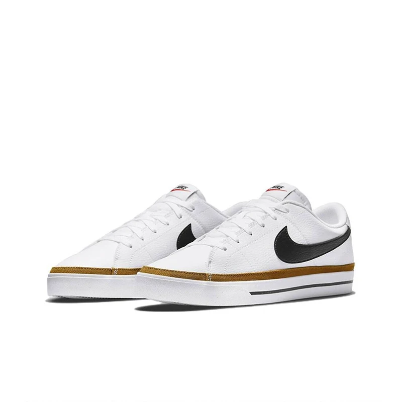 Original Nike Court Legacy Men\'s Skateboarding Shoes Non Slip Low Top White Black Sneakers DH3162-100