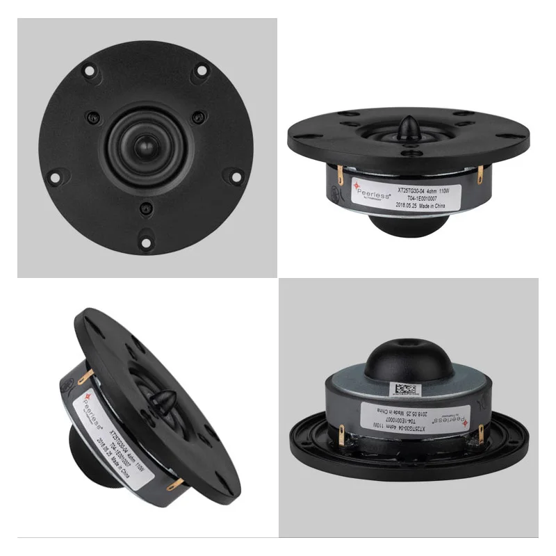 Original Peerless XT25TG30-04 1-inch tweeter with sharp mouth and silk membrane has a fever