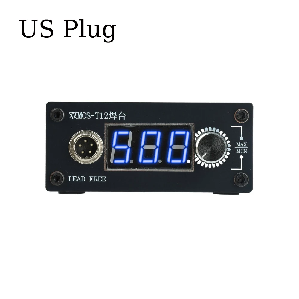 T12 Digital Soldering Station 75W Mini Portable Welding Iron Station Adjustable Temp 180-480℃ Auto Sleep Shutdown Soldering Tool