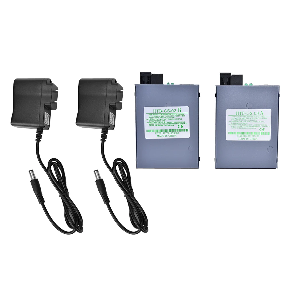 Convertidor de Ethernet Monomodo, Convertidor de Medios Ópticos Gigabit RJ45, Caja Convertidora de Medios Ópticos