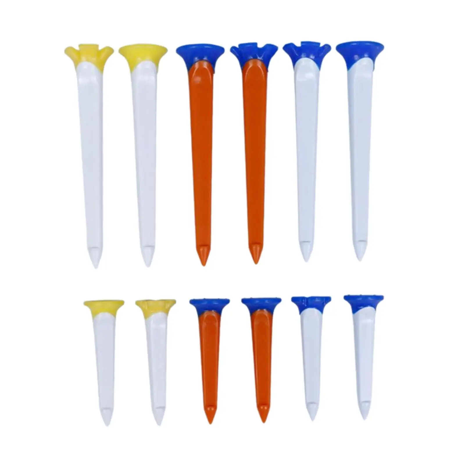 12x Golf Tees Golfmat Tees Stabiele, Kleurrijke Golfbalhouder Voor Driving Range Golftraining Buiten Praktijk Golfuitrusting