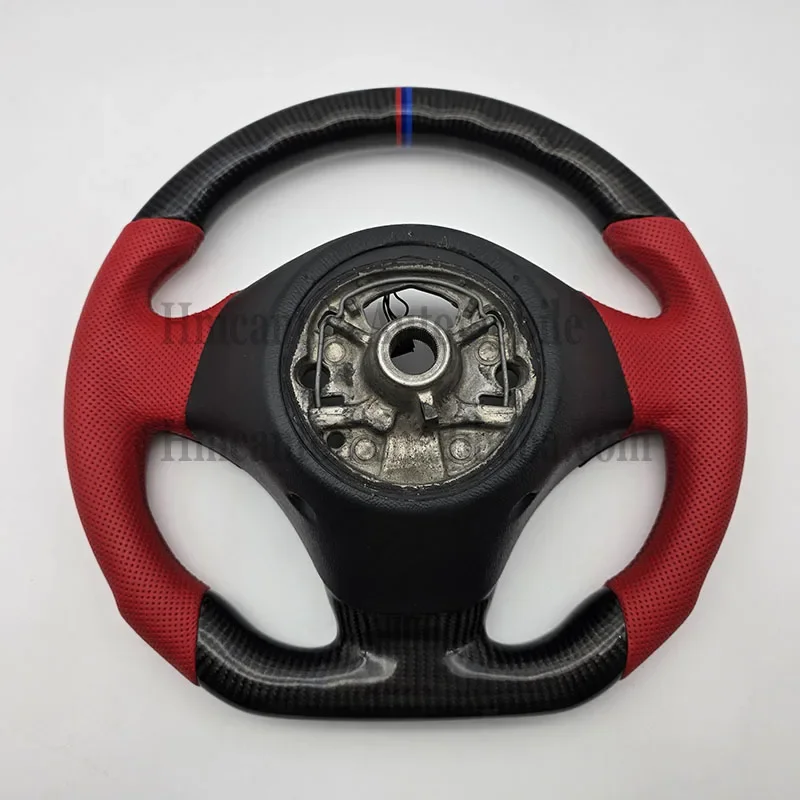 الأكثر شعبية M الأداء ألياف الكربون الجلود المثقبة خياطة سوداء لعجلة القيادة التلقائية E90