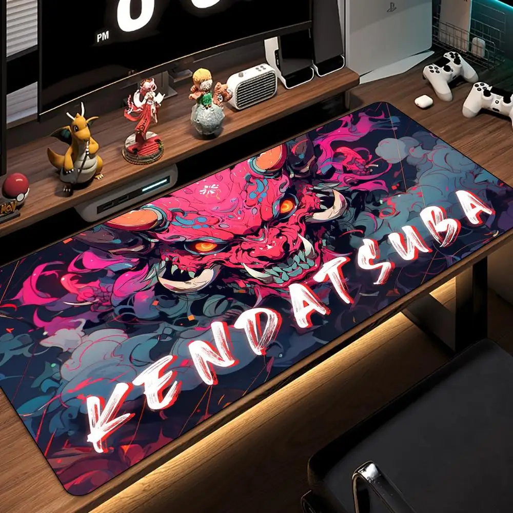 

Cool Cyber-Style Ghost Warrior Pattern Design Mouse Pad Desk Mat pc accessories Keyboard Extended pad Gaming mat tapis de souris