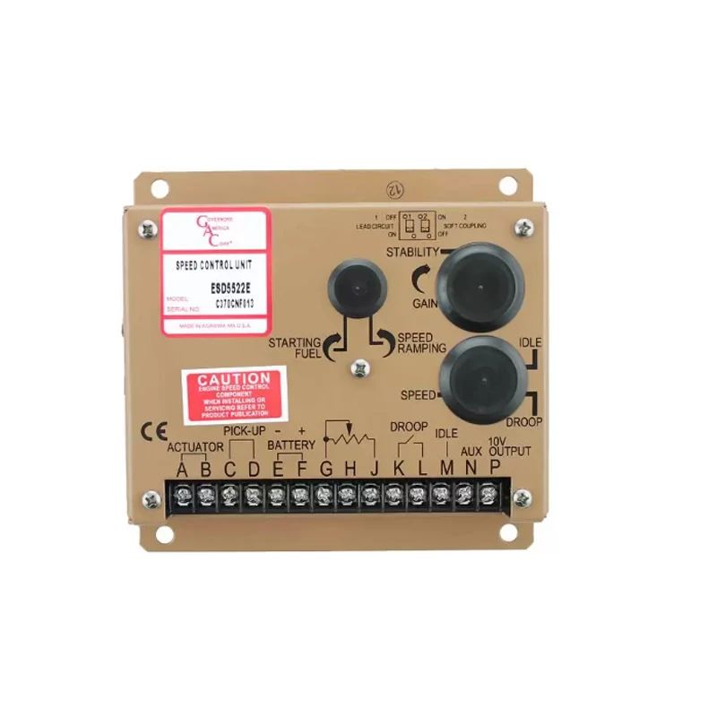 

ESD5522E Diesel generator set controller Multi-V DC ESD5522E Series Isochronous, Variable Speed, Droop Speed Control