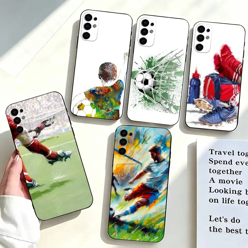 

Football-l Art-t Phone Case For Samsung S25,S24,S21,S22,S23,S30,Ultra,S20,Plus,Fe,Lite,Note,10,Black Cover
