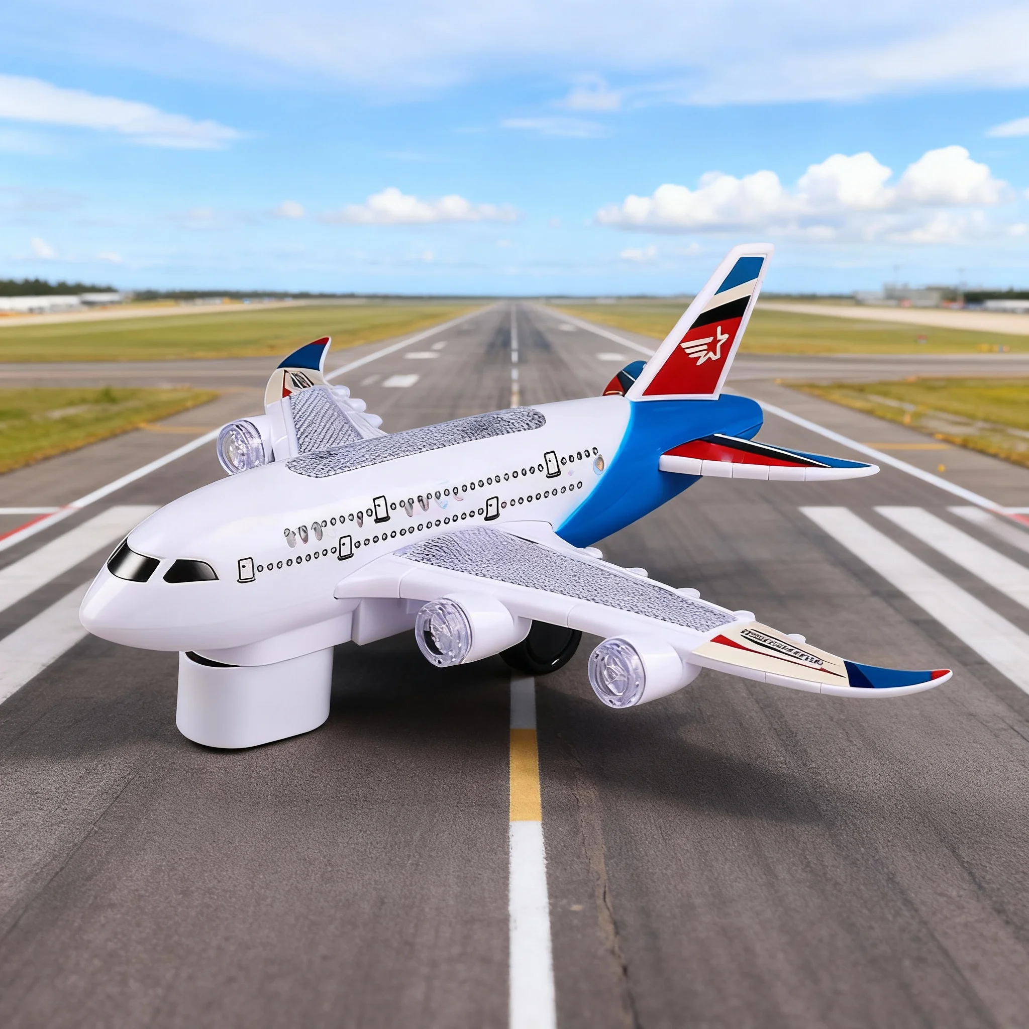 

Электронный самолет-игрушка с музыкой и светом, электрический разборный самолет, игрушка-автопилот с автоматическим обходом препятствий