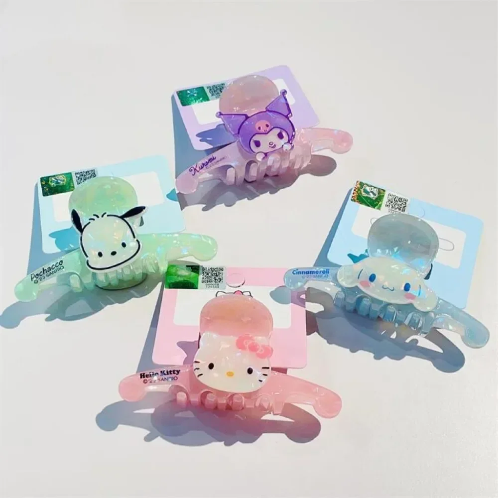 

New Hello Kitty Cinnamoroll Anime Kawaii Sanrio Y2k Hair Clip Cute Cartoon Kuromi Headwear Grab Sweet Decoration Gifts for Girls