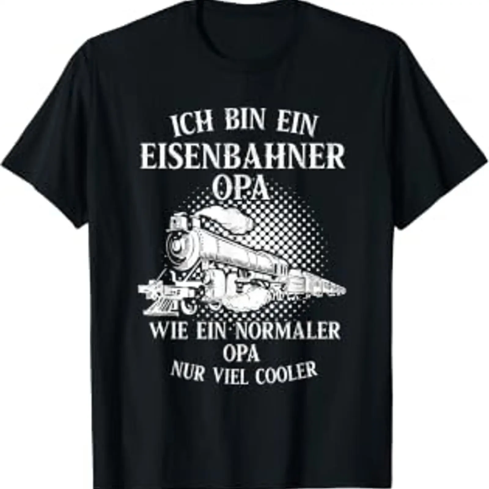 Men's Railway Grandpa Train Driver T Shirt vintage Washed homme Stylish Casual Versatile streetwear Slightly graphic fashion