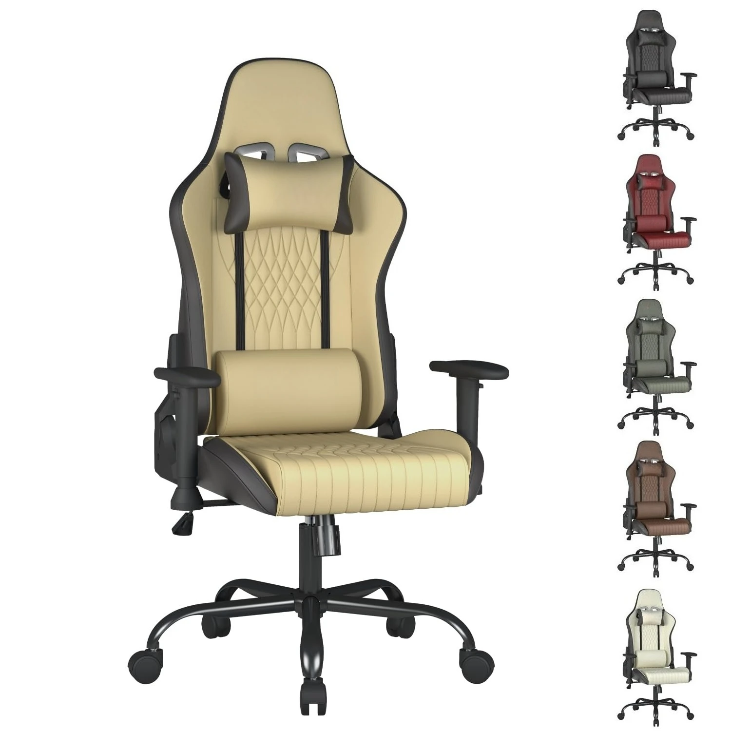 

Ergonomic Height-Adjustable Swivel Gaming Office Chair with Headrest for Home Office, Customized
