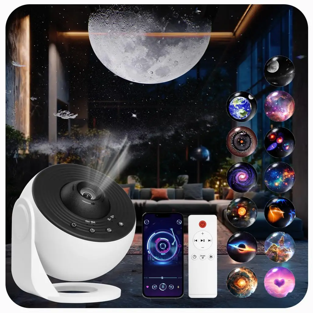 Proyector de Galaxias para Dormitorio, Versión Pro HD, 12 Discos de Películas en 1, Proyector de Estrellas, Proyector… — oferta en AliExpress