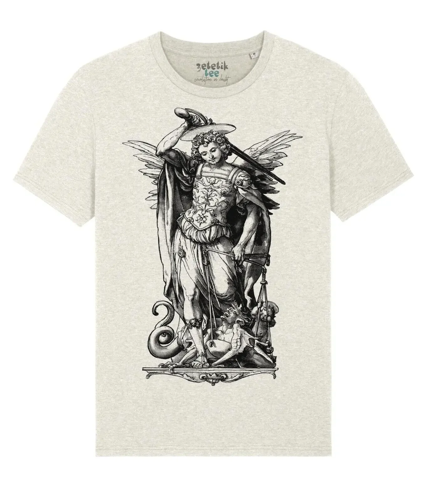 St. Michael the Archangel Defeat Dragon Spiritual Battle T-ShirtAnime Graphic T-shirts for Men Clothing Women Tees High Quality