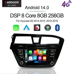 Qualcomm Carplay Android 15.0 8G+256G 8Core GPS Car Android Player Wifi multimedia navigation For Hyundai I20 2014 2015 - 2019
