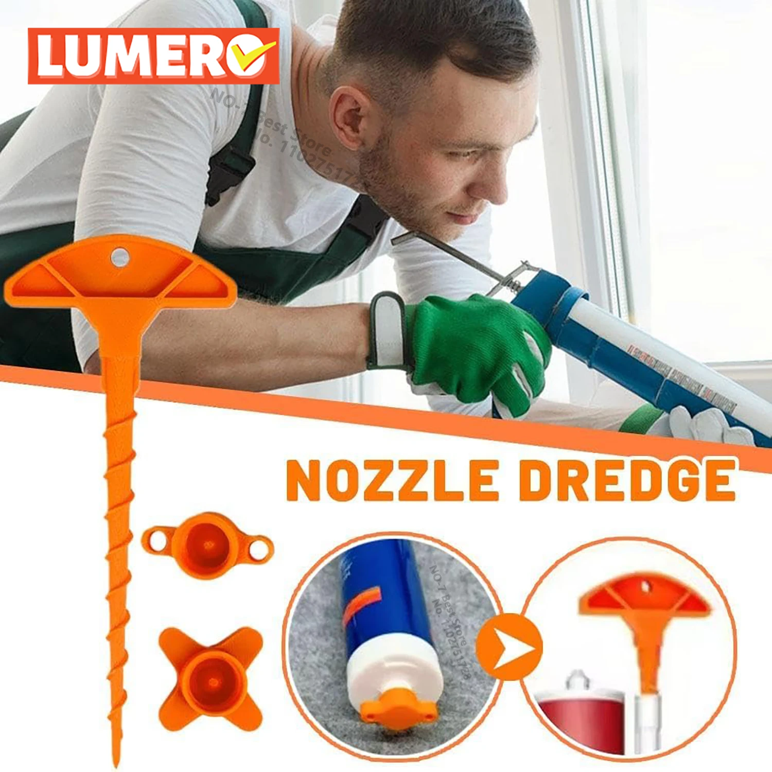 Bouchon d'étanchéité en Silicone et outil de retrait de buse de pistolet d'étanchéité, bouchon d'étanchéité en Silicone de drague de buse utilisé pour le Tube à noyau ouvert, empêche le séchage rapide