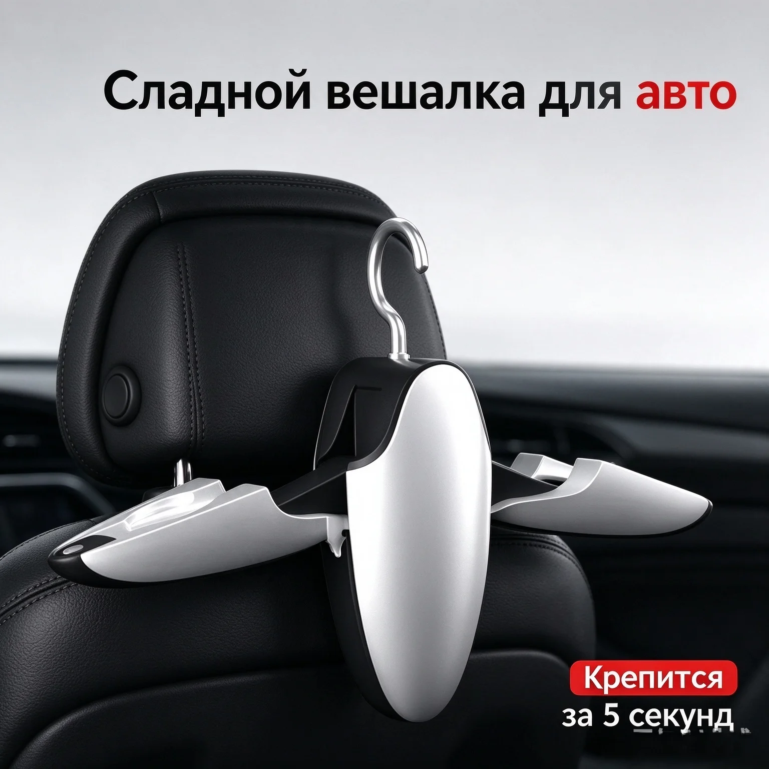 Car Headrest Folding Clothes Hanger, Multifunctional Car Clothes Rack for Suit Jacket, Portable Auto Back Seat Garment Holder, C