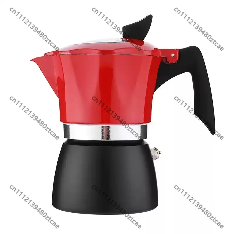 Two‑tone Transparent Lid Moka Pot Octagonal Italian Coffee Pot Pour‑over Tool for Beginners