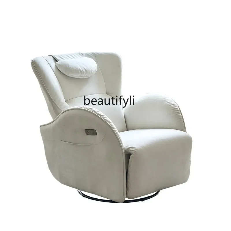 

Modern simple fabric electric single sofa chair function lazy sofa designer rocking chair reclining chair can sleep