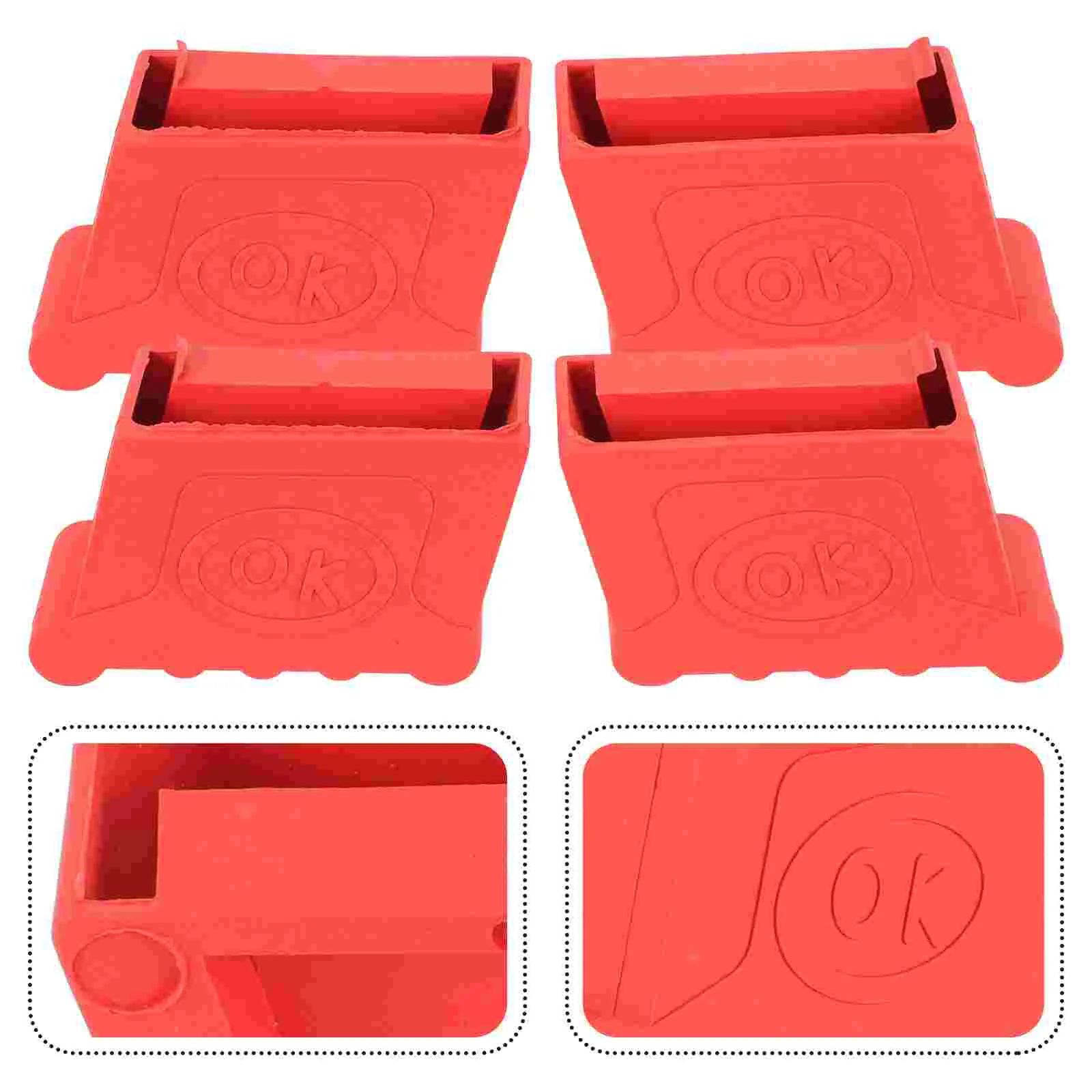 Almohadillas antideslizantes para escalera de piezas, cubierta de pies de repuesto, tapas de piernas, puntas de goma gruesas, 4 unidades