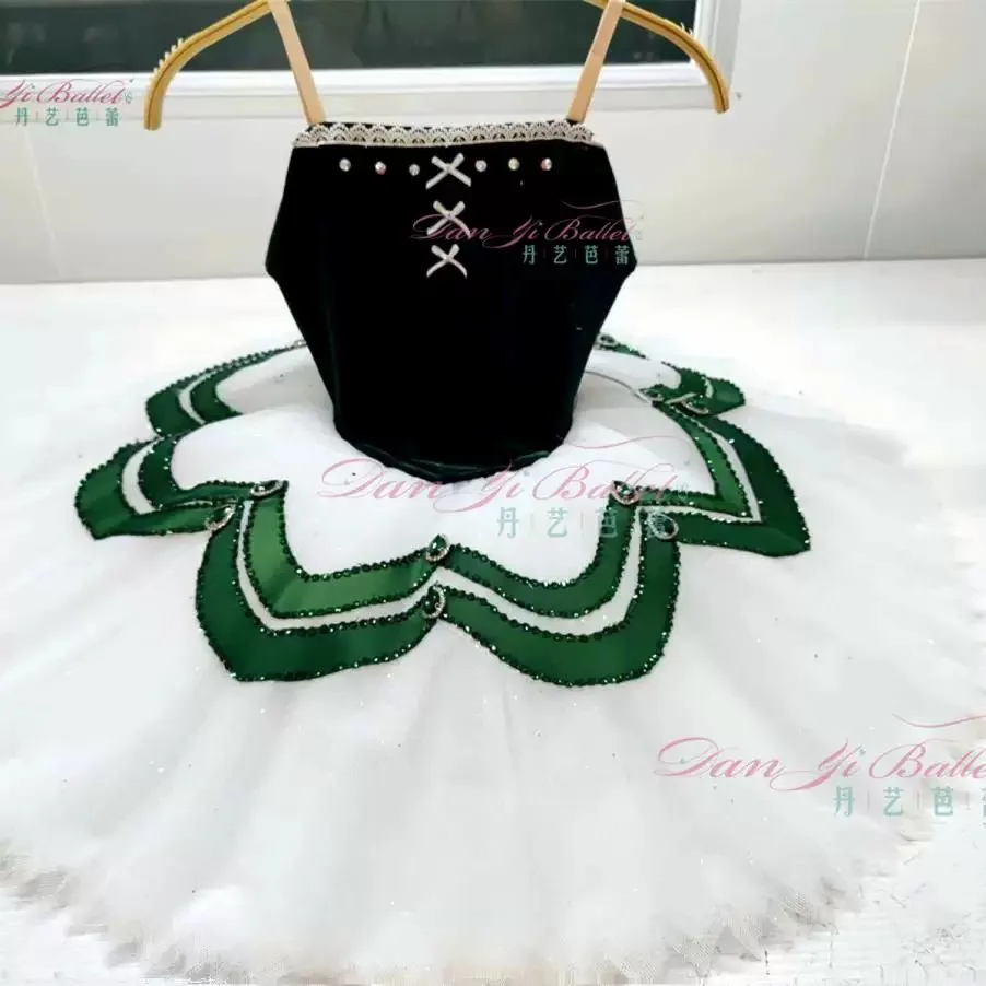 Danyi adult children's ballet costume green competition dress performance skirt professional customization