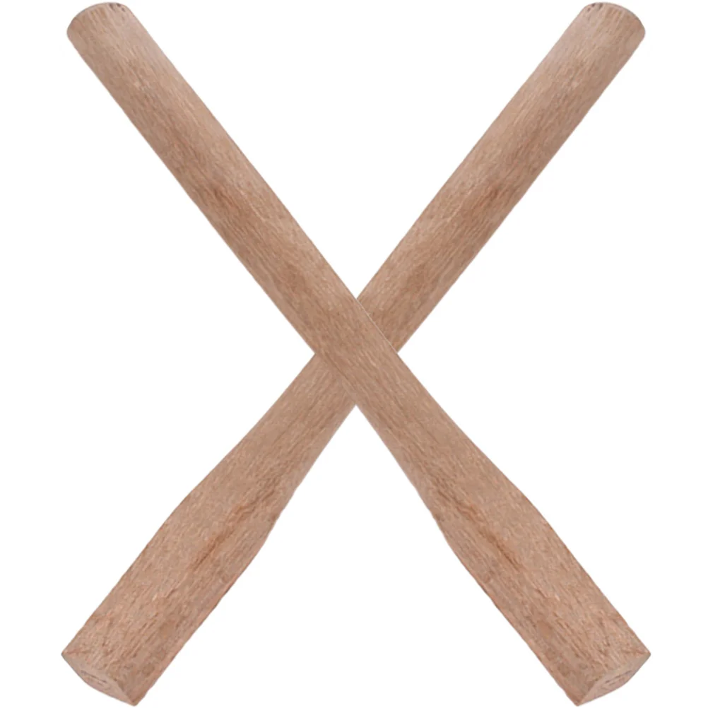 

2Pcs Wooden Handle Replacement Durable Non-Slip Grip Fine Polishing Process Practical Outdoor Accessory Handle