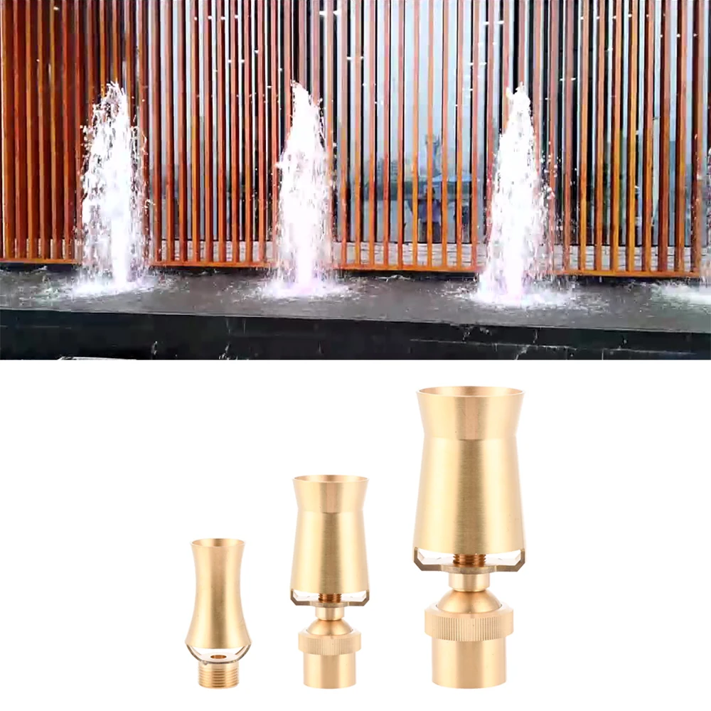 

1 шт. 1/2 "3/4" 1 "1,5" латунная каскадная насадка для фонтана из нержавеющей стали, распылительная головка для пруда, сада, пейзажа