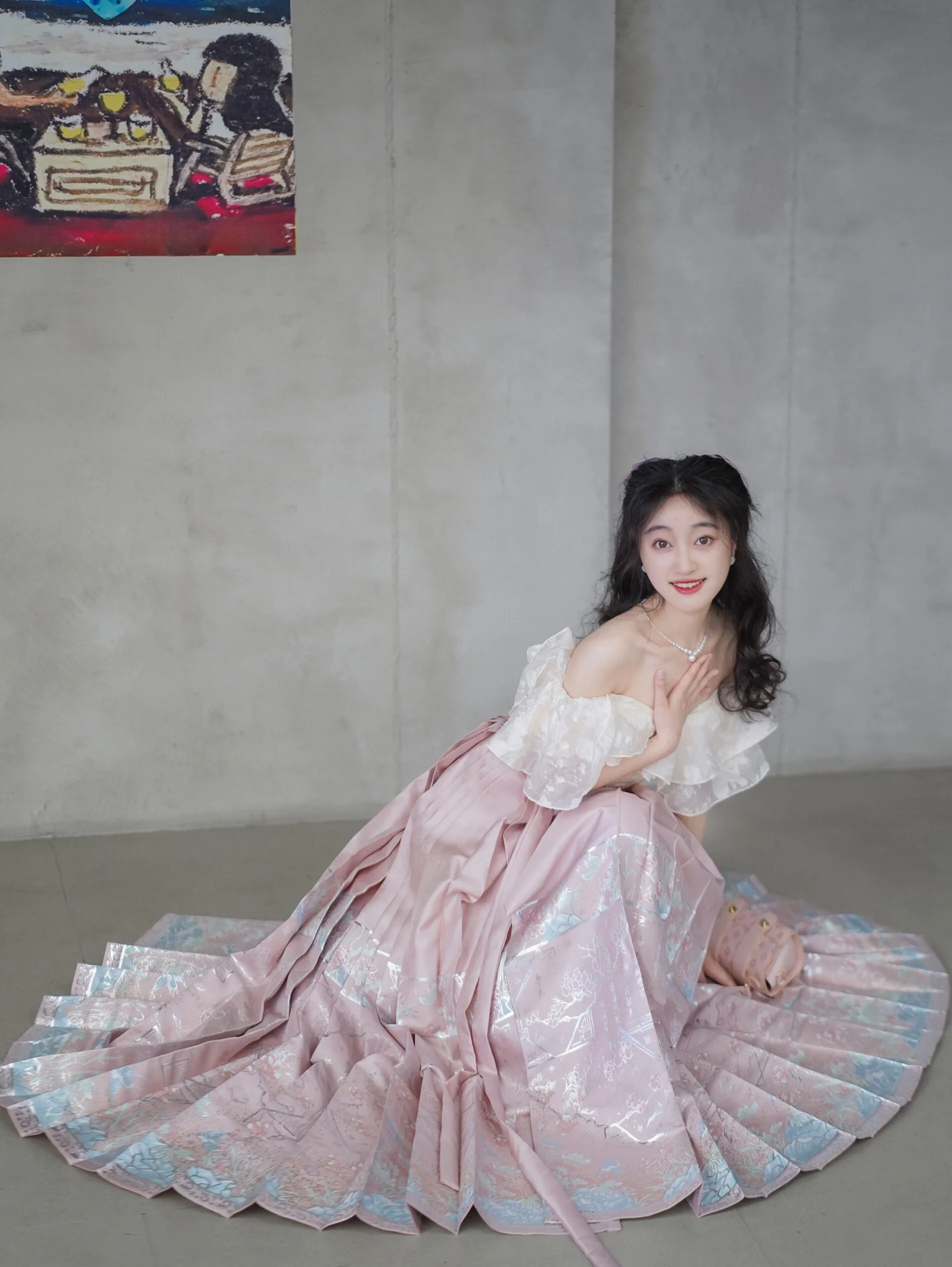 

Nanliu Jing Tailed Skirt Pink Traditional Chinese Sle Spring Summer New Hanfu Women's Faion Ancient Costume Dr