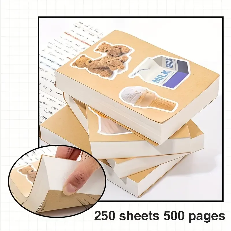 500-Page Blank Notebook for Students Sketching and Graffiti Thick, Tearable and Perfect for Office Supplies and Stationery Needs