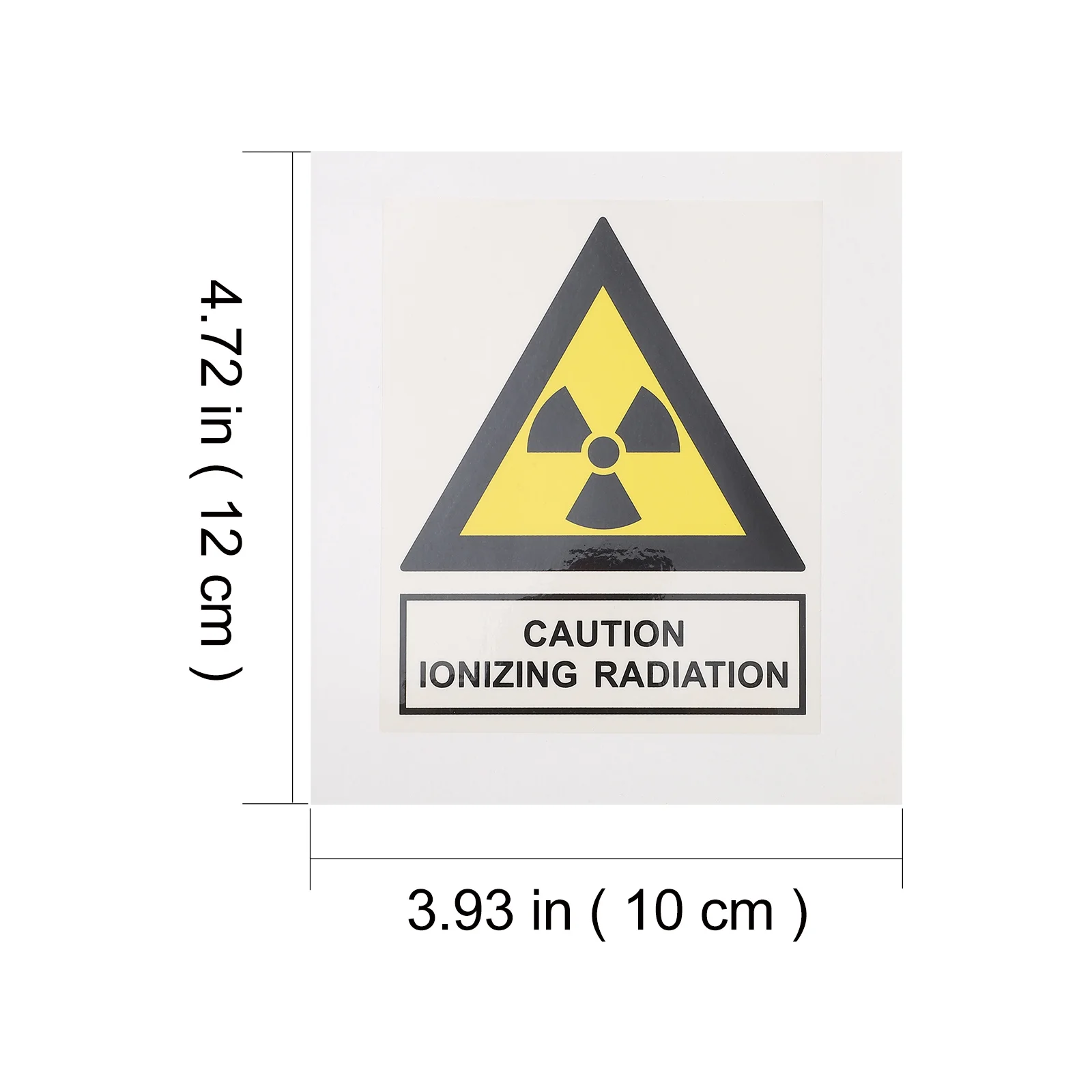 4Pcs Radiation Warning Decals Safe Long-Lasting Caution Sticker Smooth Application for Factory Medical Equipment Security