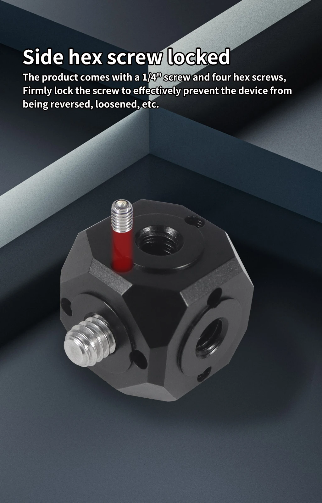 Vielseitiger Mini-Magic-Cube-Adapter mit Schraubenloch ARRI 1/4 3/8' für GoPro 13 Insta360 X4 Osmo Blitzlicht Stativhalterung – Detail 7