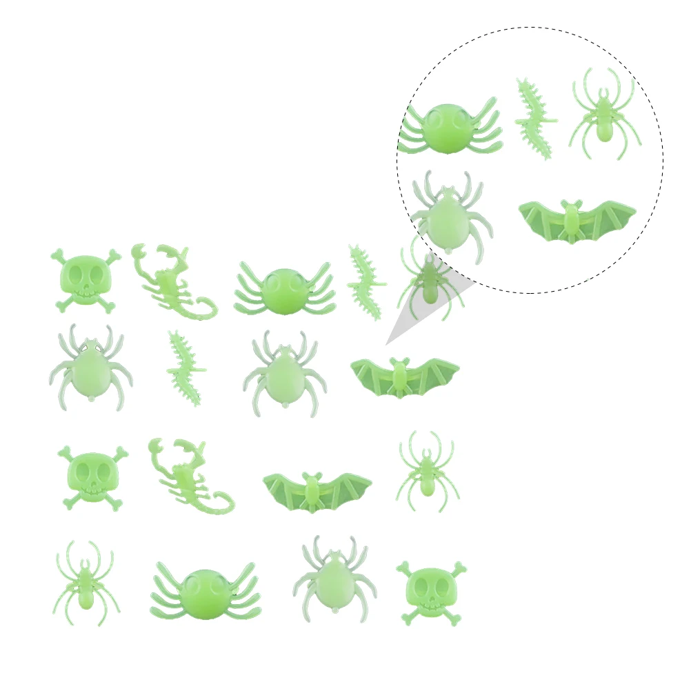 

48pcs Luminous Ring Halloween Decorations Glow Finger Creative Cosplay Party Plaything Plastic Sturdy Compact Lightweight Bat