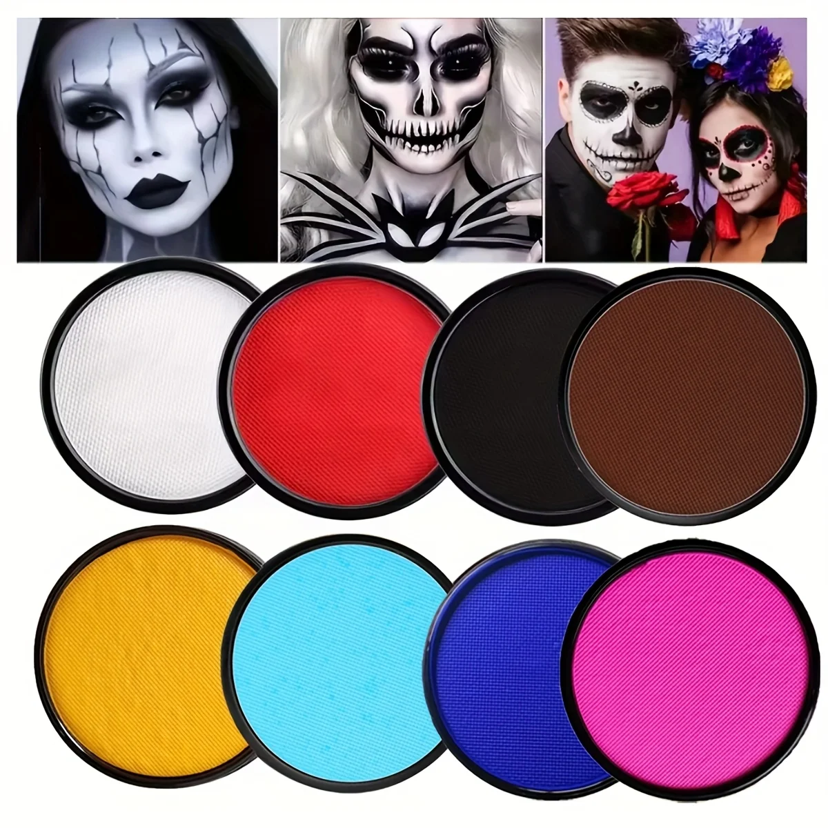 30G Watercolor Body Paint, Face & Stage Makeup, Ideal for Christmas Human Canvas, Mixed Color System, Paste Form, Long-Lasting