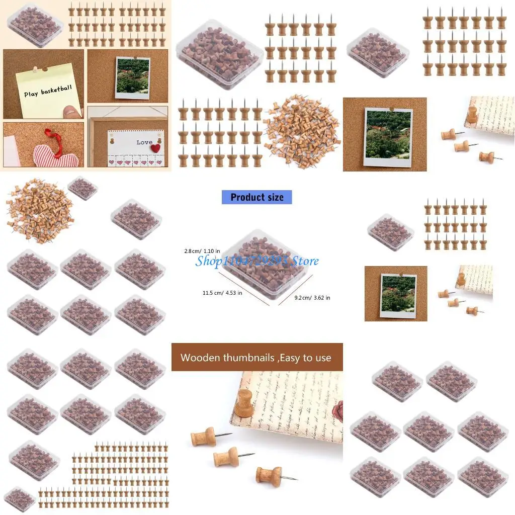 Y2GD 800Pcs Push Pins Drawing Pins Cork Notice Board Pins Thumb Tacks for Display Picture Notes Memos Files Poster