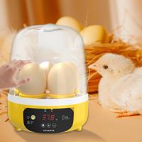 Portable Digital Automatic Egg Incubator Holds 5 Eggs USB Rechargeable LED Light Small Poultry Hatcher for Hatching Pigeon Bird