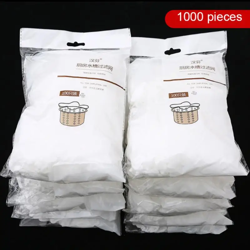 100pcs Sink Filter Mesh Kitchen Trash Bag Prevent The Sink From Clogging Filter Bag For Bathroom Kitchen Strainer Rubbish Bag