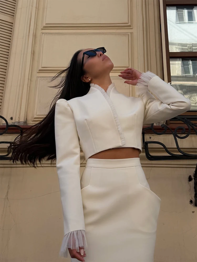 Women Cropped Short Trench Coat Beige Oversized Waist Belt Lapel Drop Shoulder Windbreaker Vintage Commuter2026 Autumn Outerwear