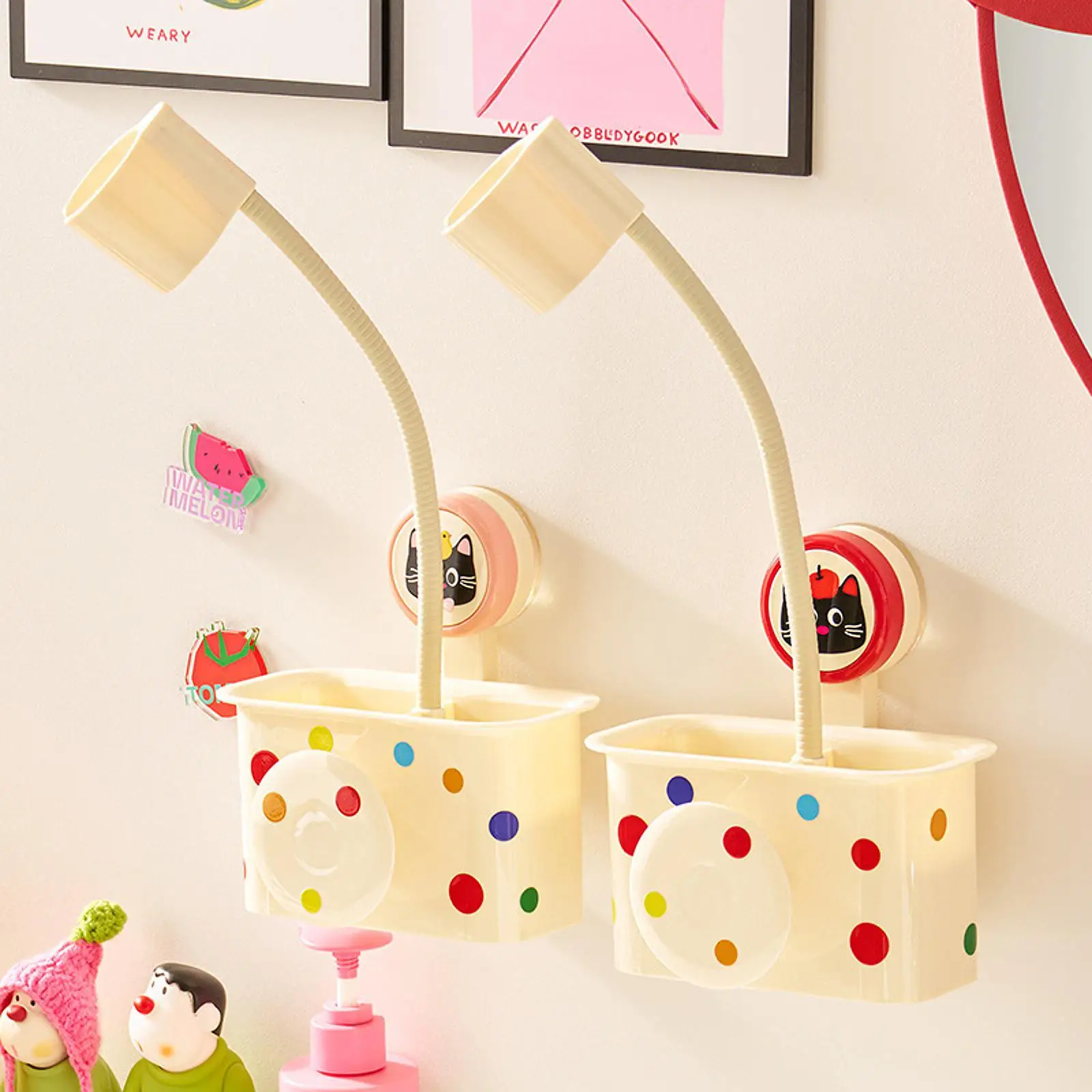 

Hair Dryer Storage Rack Wall Mounted Easy to Install Space Saving Multipurpose